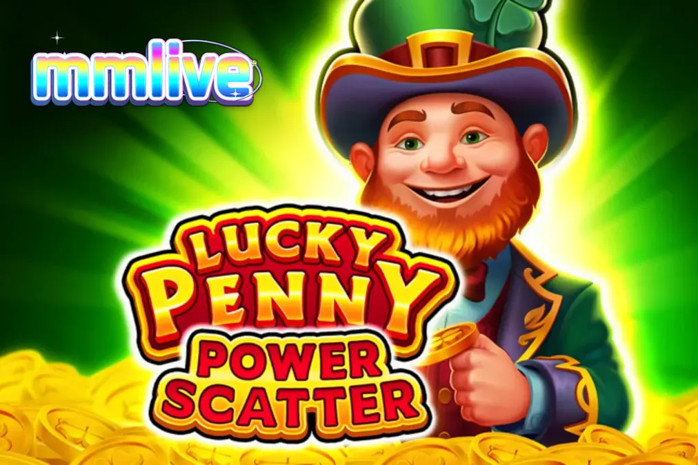 Giao diện trò chơi Lucky Penny Power Scatter với chủ đề yêu tinh Ireland.